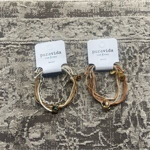 Pura Vida | NWT Gold and Cream Bracelet Duo